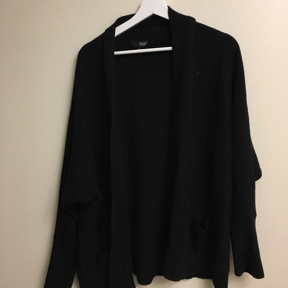 Ana Jcpenney Black Cozy Cardigan 